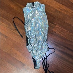 IHeartRaves Metallic Bodysuit